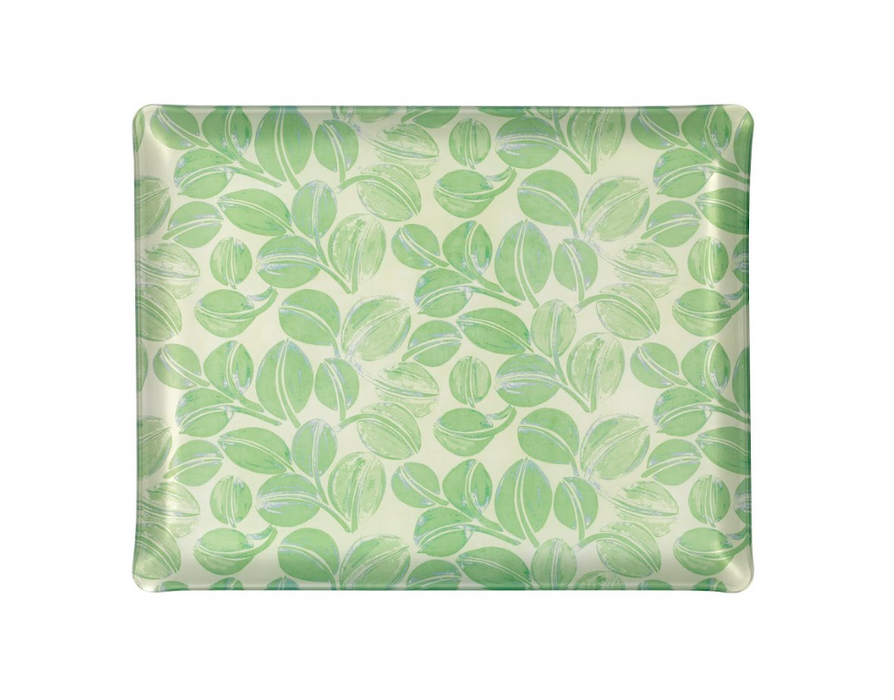 platex Plateau Acrylique Feuilles Vert