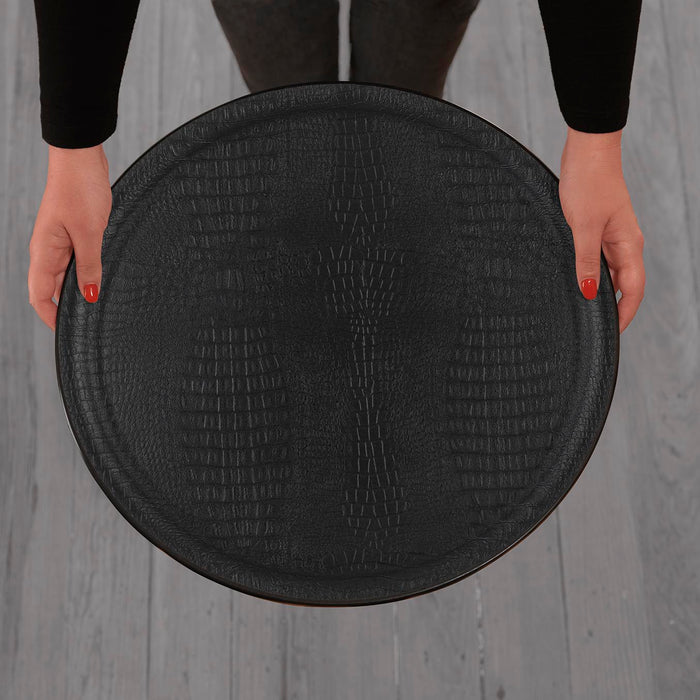 Platex Plateau Limo Croco Noir