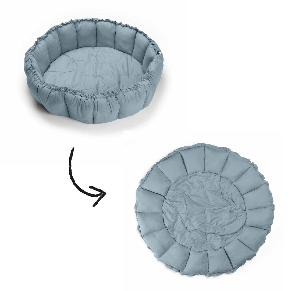 play & go Tapis d'éveil Coton Bio - Bloom Dusty Blue