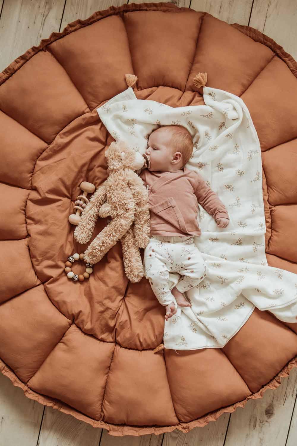 Play & Go Tapis D'éveil Coton Bio - Bloom Tawny Brown