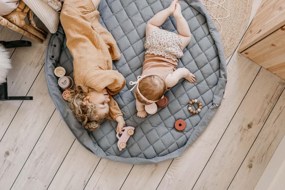 Play & Go Tapis D'éveil Coton Bio - Dusty Blue