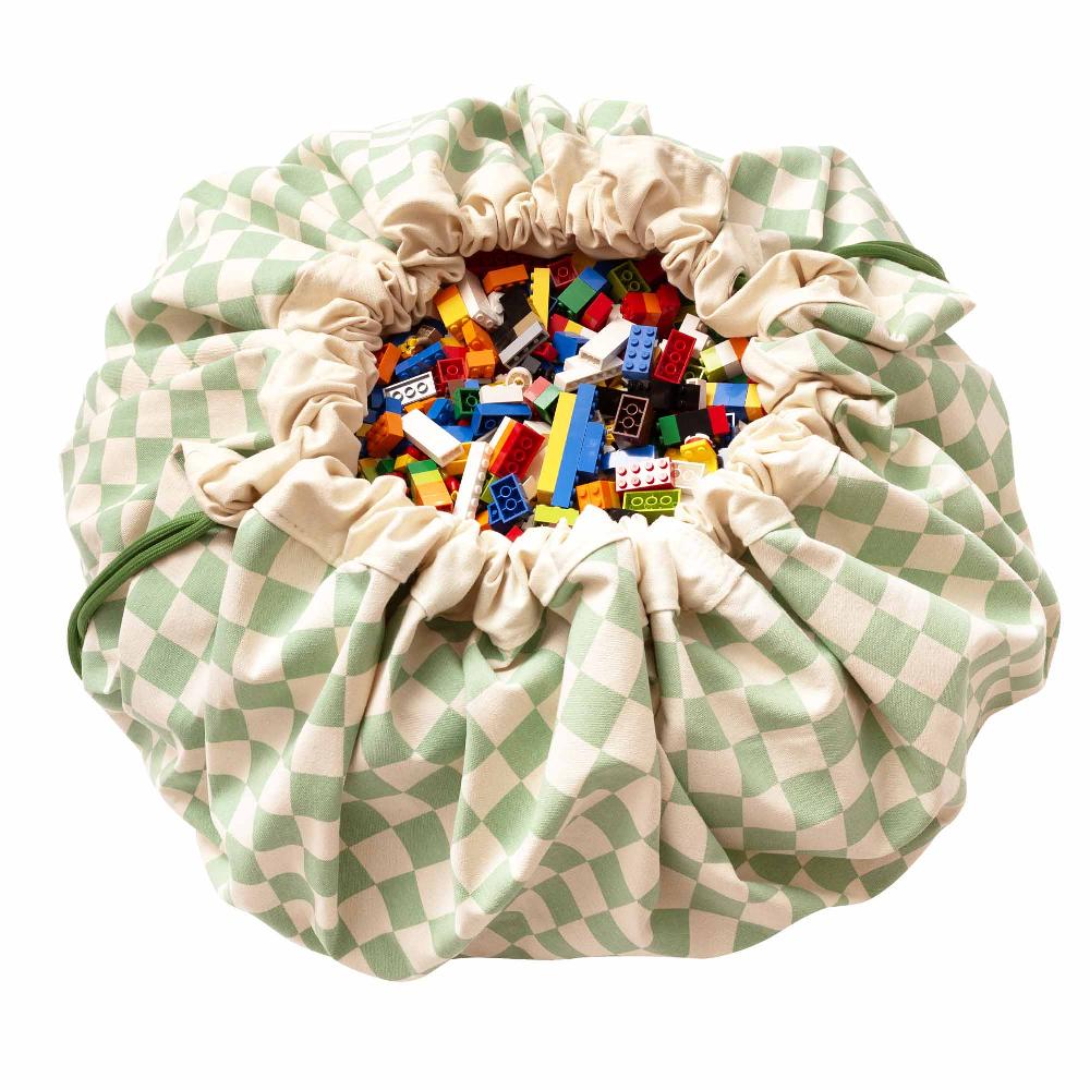 play & go Vichy Green Sac De Rangement - Tapis De Jeux