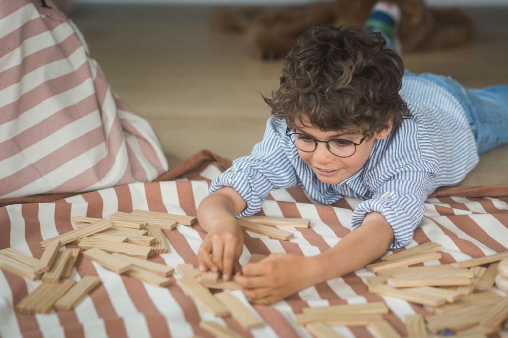 Play & Go Stripes Brown Sac De Rangement - Tapis De Jeux