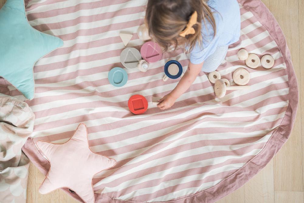 Play & Go Stripes Pink New Sac De Rangement - Tapis De Jeux