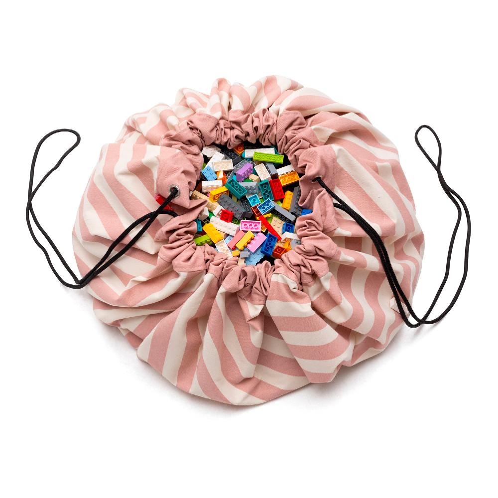 play & go Stripes Pink New Sac De Rangement - Tapis De Jeux