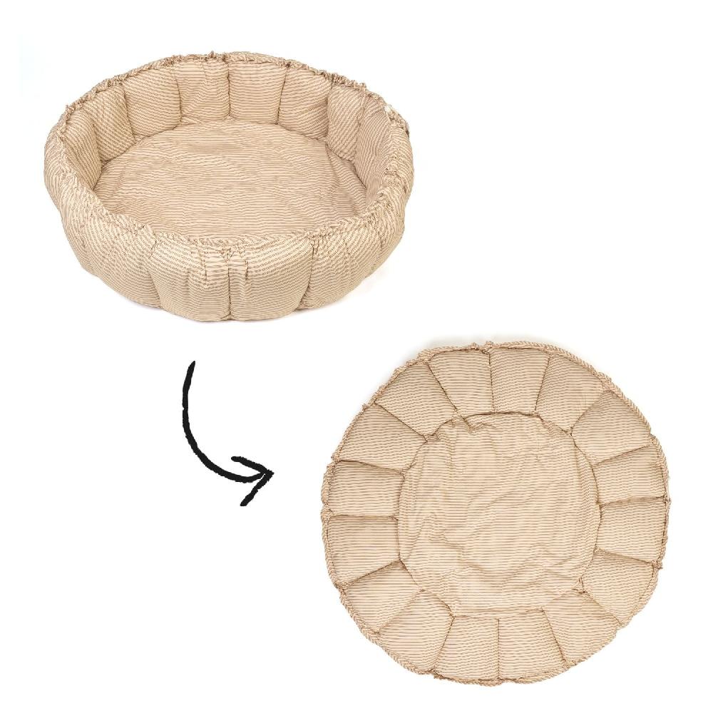 play & go Tapis d'éveil Coton Bio - Bloom Stripes Brown