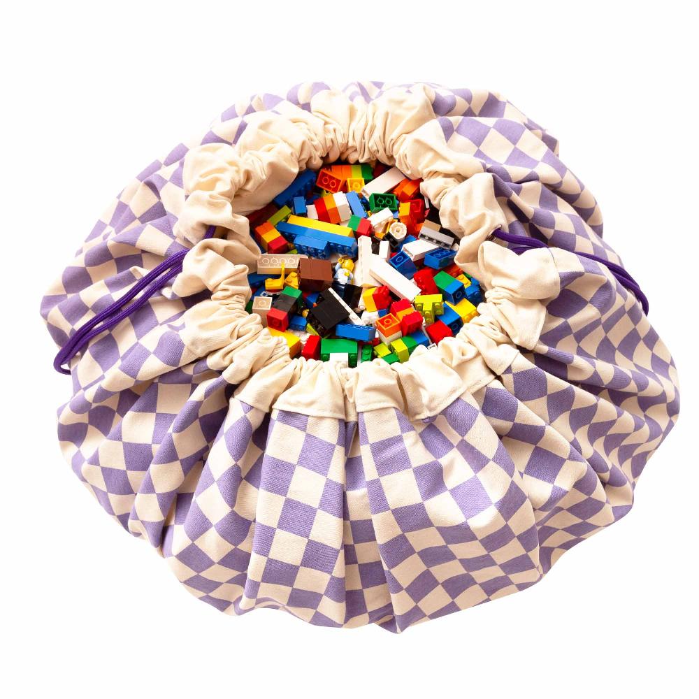 play & go Vichy Purple Sac De Rangement - Tapis De Jeux