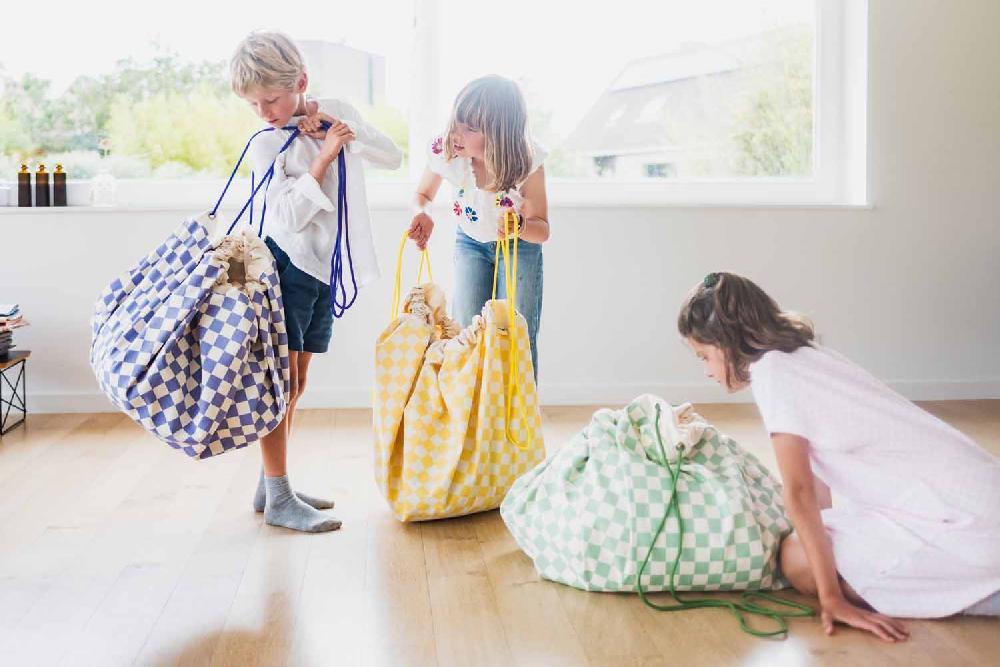 Play & Go Vichy Yellow Sac De Rangement - Tapis De Jeux