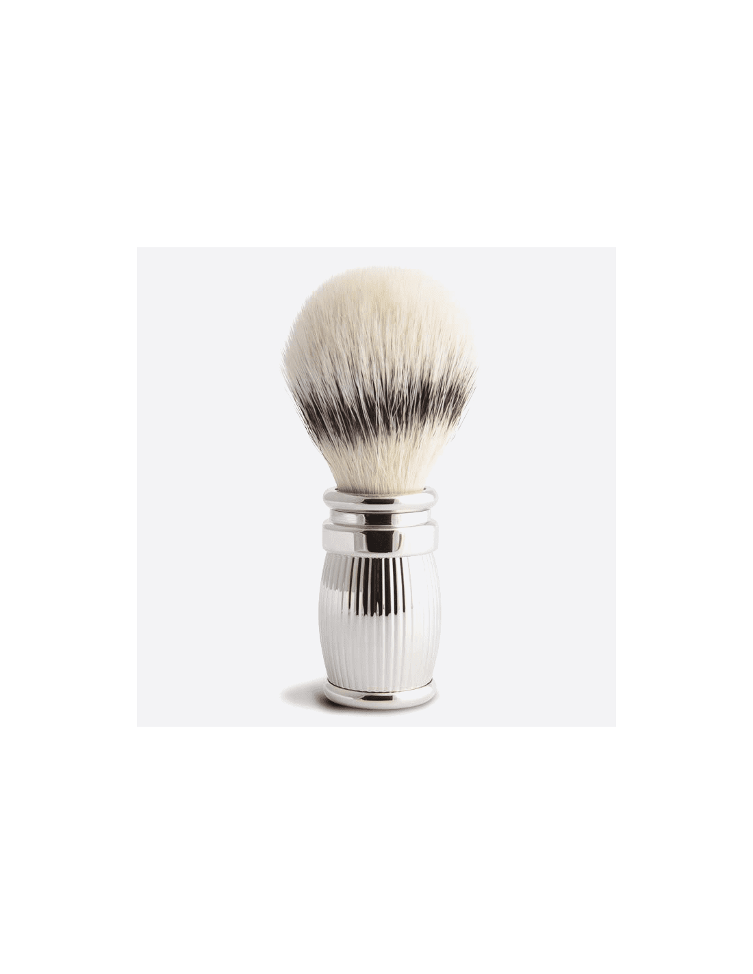 plisson Blaireau en laiton massif finition palladium fibre "Blanc Haute Montagne"