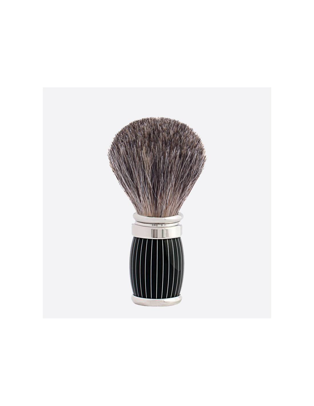 plisson Blaireau Gris de Russie laqué rétro et finition chrome Joris plisson Blaireau Gris de Russie laqué rétro et finition chrome Joris