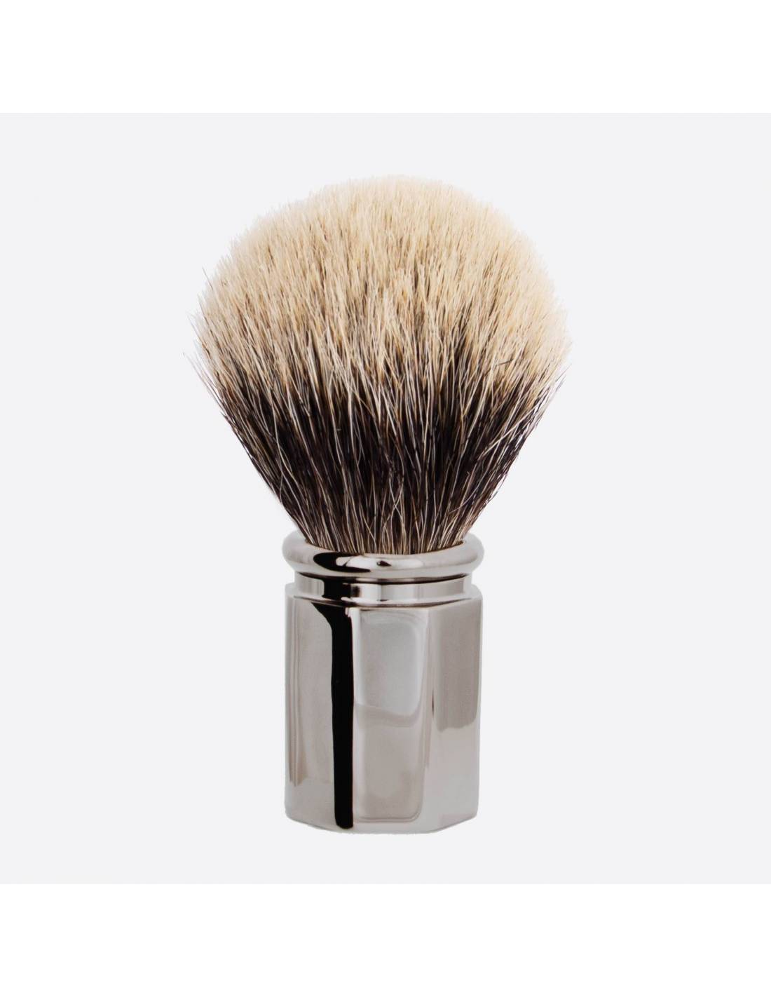 plisson Blaireau Octogonal Blanc Européen Ruthénium plisson Blaireau Octogonal Blanc Européen Ruthénium