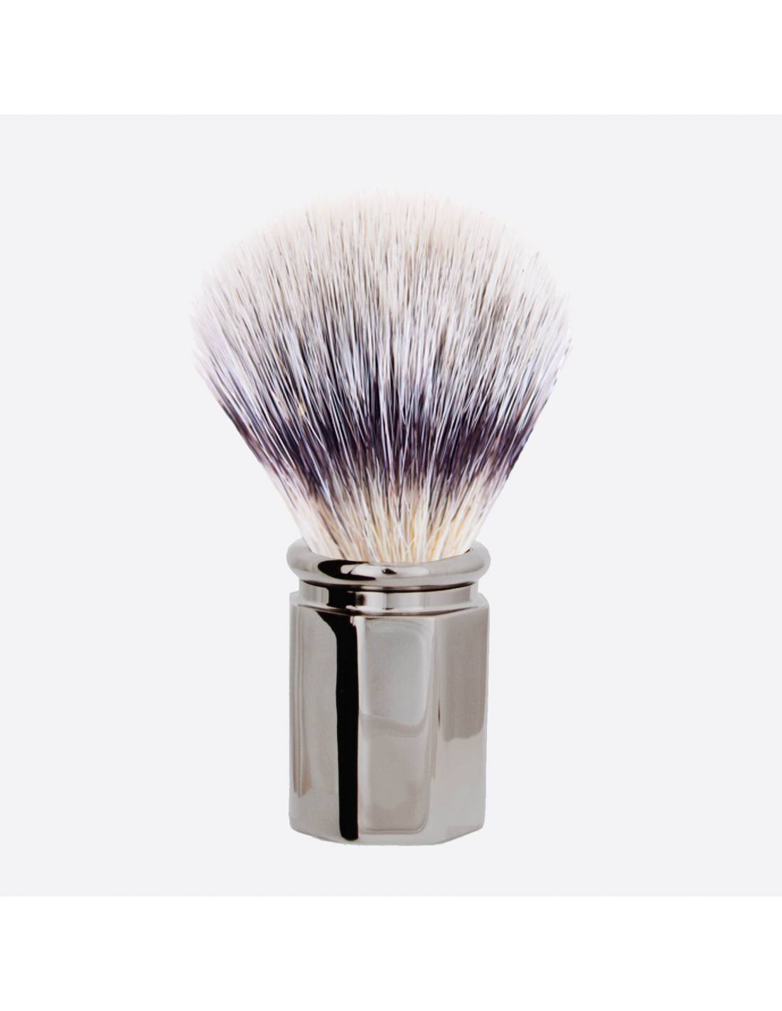 plisson Blaireau Octogonal Fibre 'Blanc Haute Montagne' - Ruthénium plisson Blaireau Octogonal Fibre 'Blanc Haute Montagne' - Ruthénium