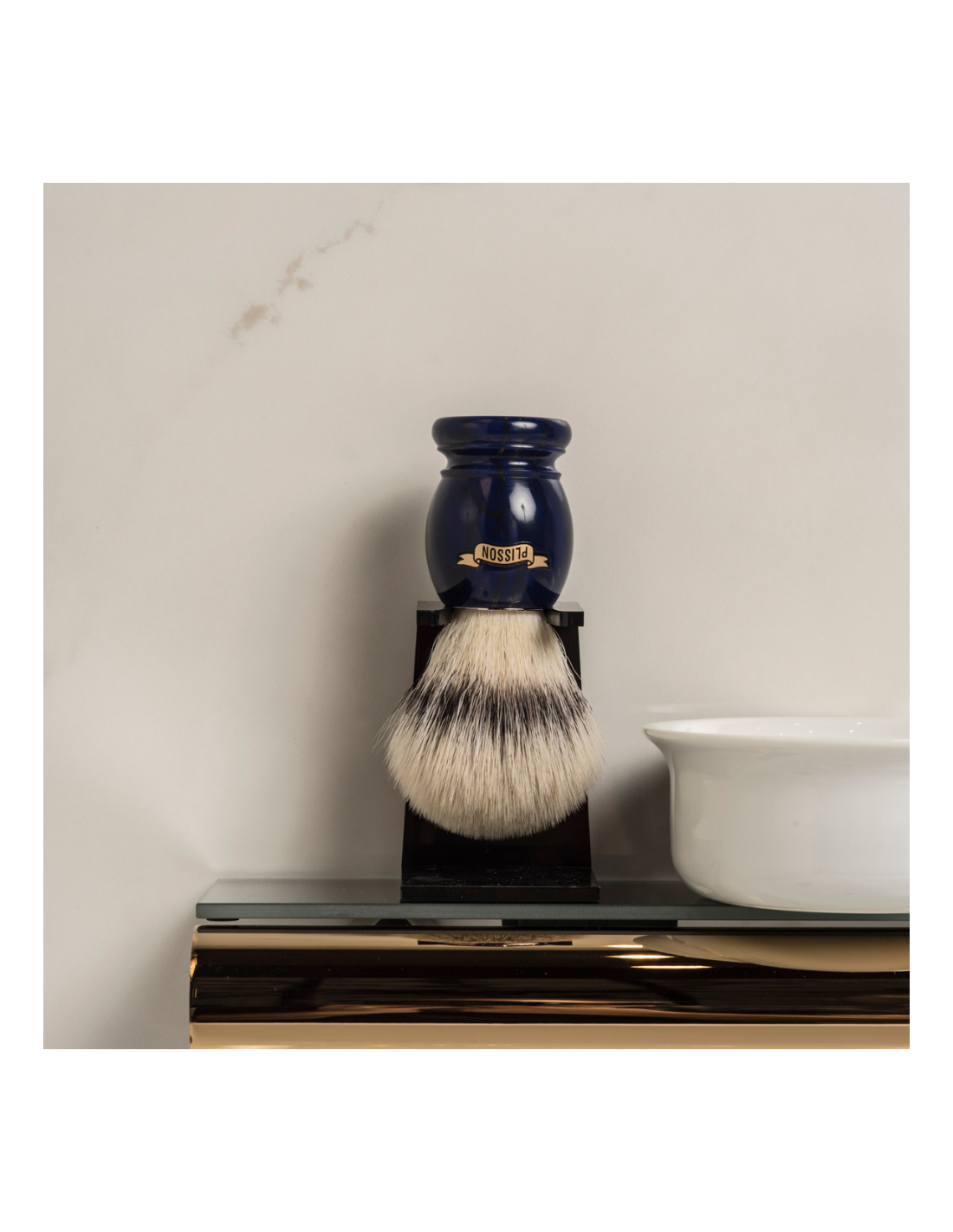 Plisson Blaireau Original Lazuli Fibre "Blanc Haute Montagne"