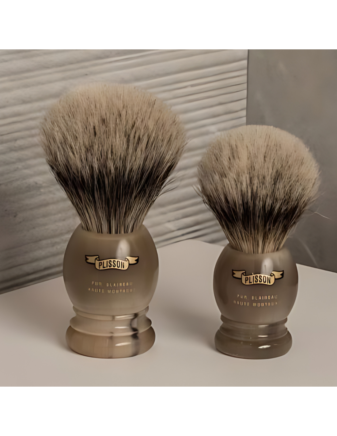 Plisson Blaireau Corne Blanc Haute Montagne