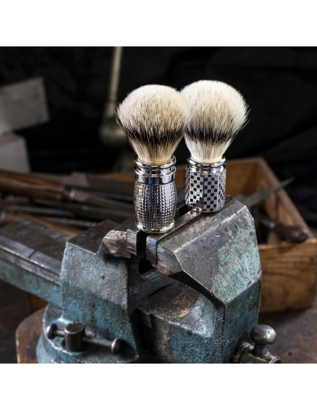 Plisson Blaireau Diamant Finition Palladium