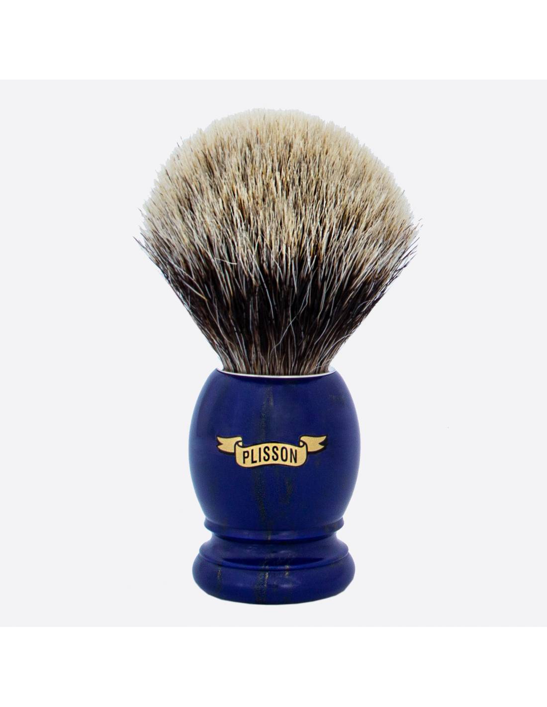 plisson blaireau Gris Européen et résine lazuli