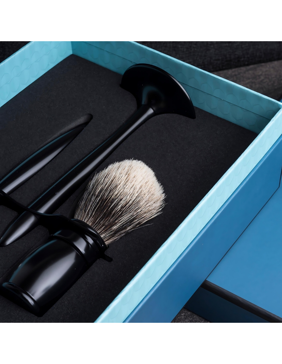 Plisson Blaireau Joris Finition Noir Infini