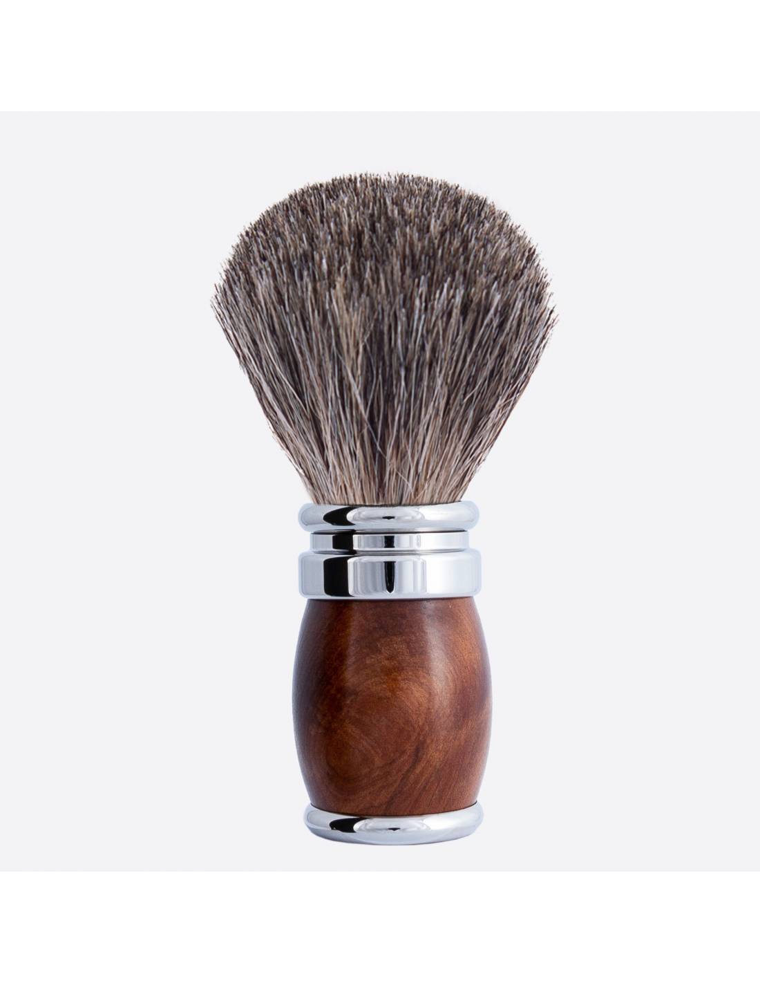 plisson Blaireau thuya et finition chrome Joris