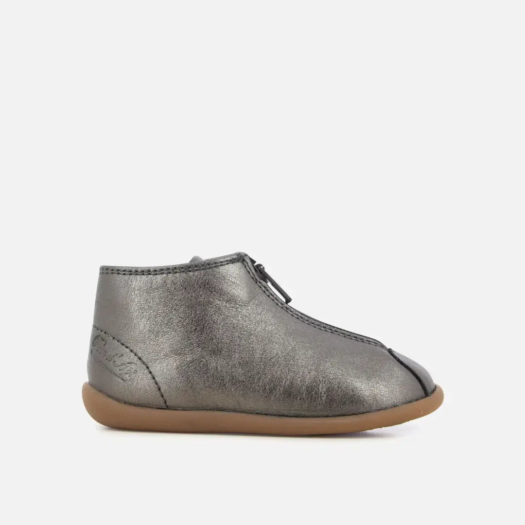 Pom Dapi HOME ZIP SL Cuir Métallisé Gris