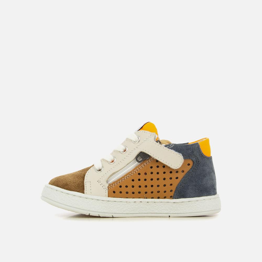 Pom Dapi MOUSSE LACE PERFO CUIR LISSE MULTI