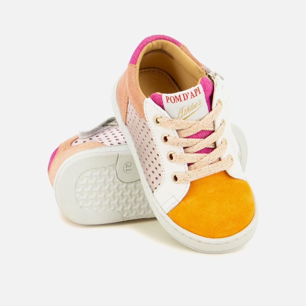 Pom Dapi MOUSSE LACE PERFO CUIR LISSE MULTI