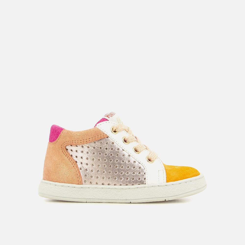 Pom Dapi MOUSSE LACE PERFO CUIR LISSE MULTI