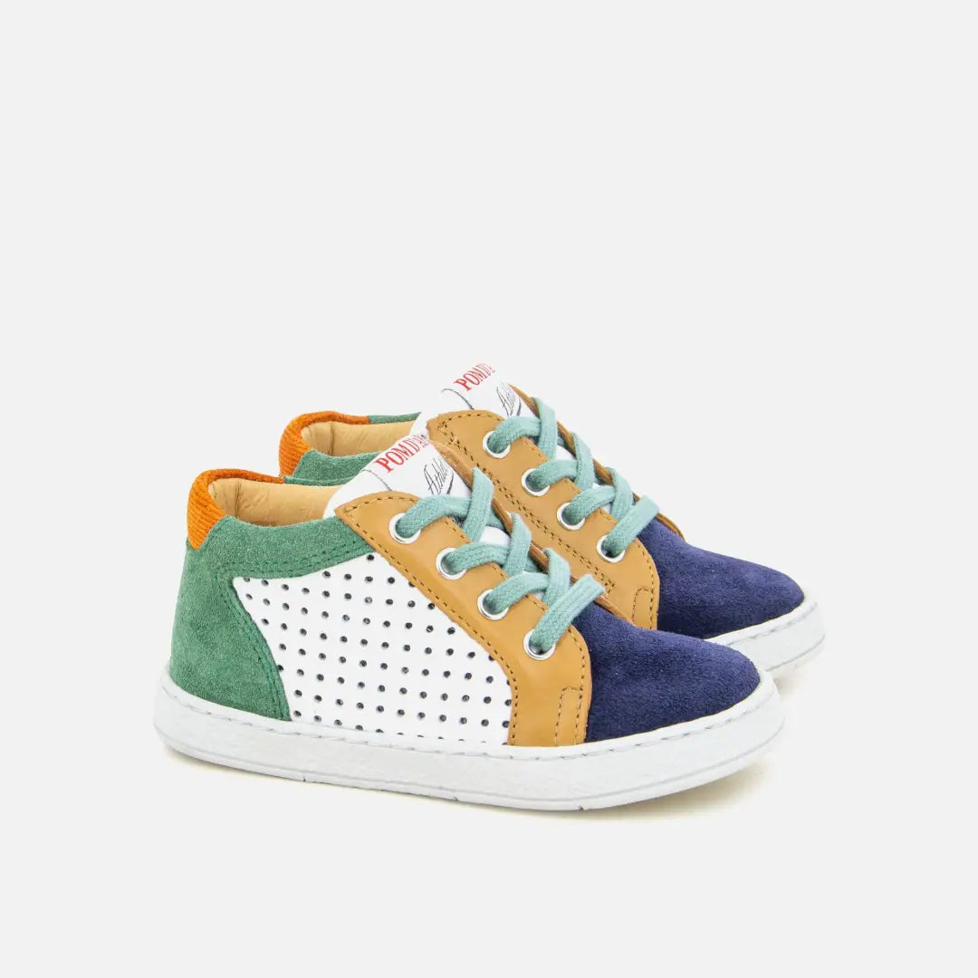 pom dapi MOUSSE LACE PERFO CUIR LISSE MULTI