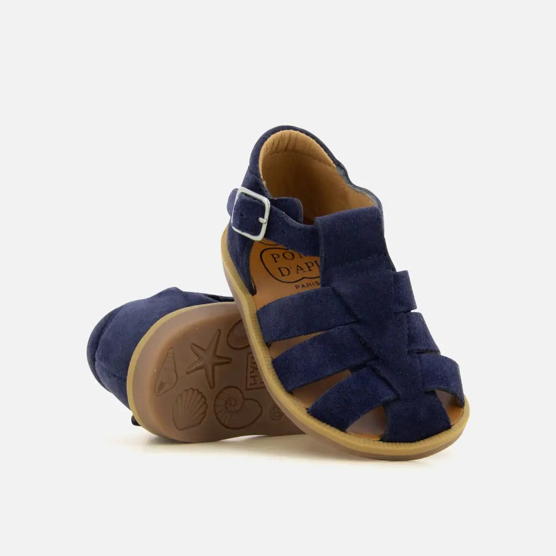 Pom Dapi POPPY DADDY CUIR VELOURS BLEU