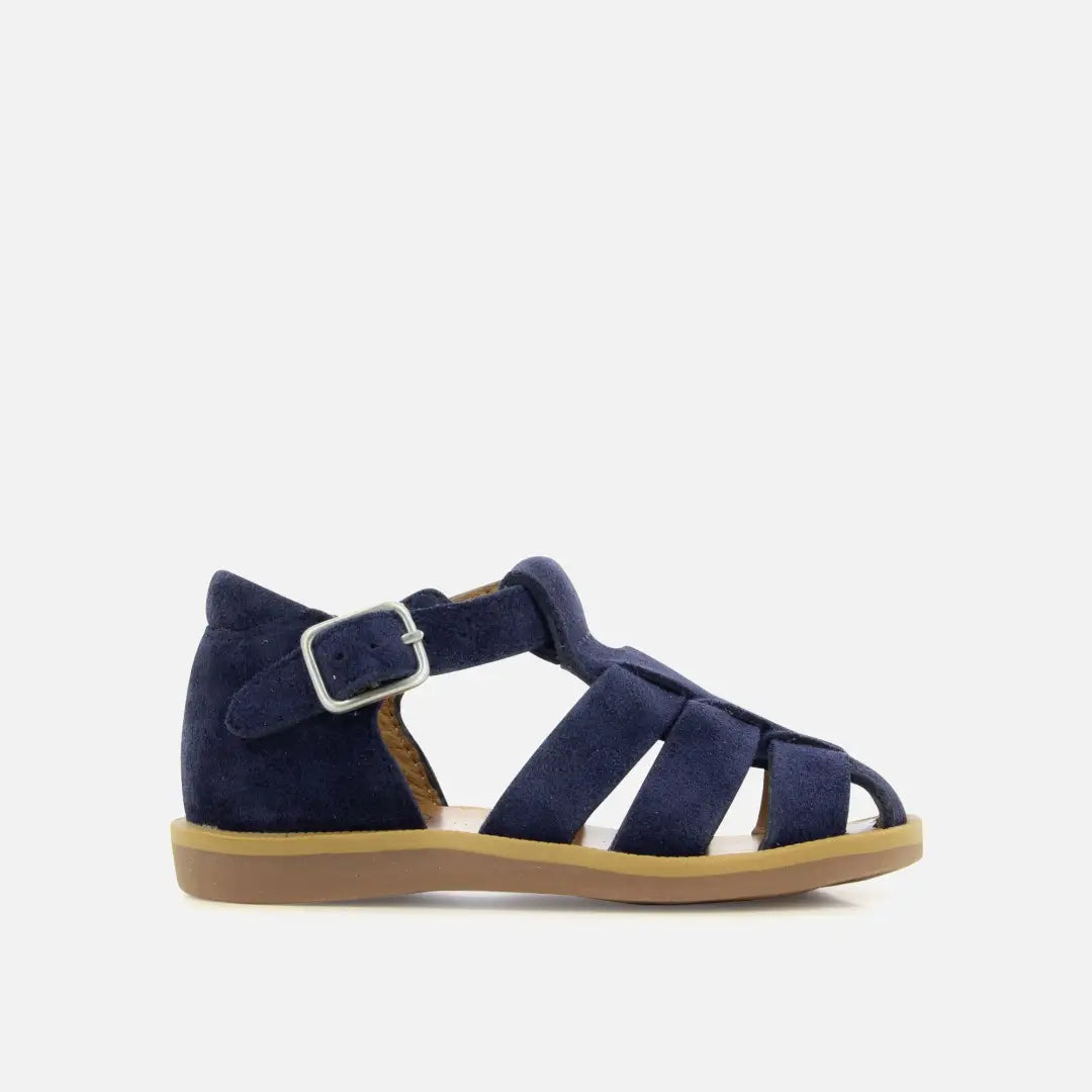 Pom Dapi POPPY DADDY CUIR VELOURS BLEU