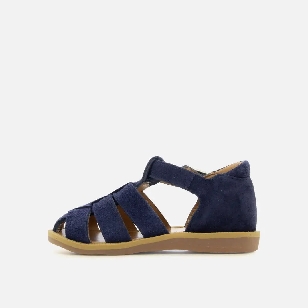 Pom Dapi POPPY DADDY CUIR VELOURS BLEU