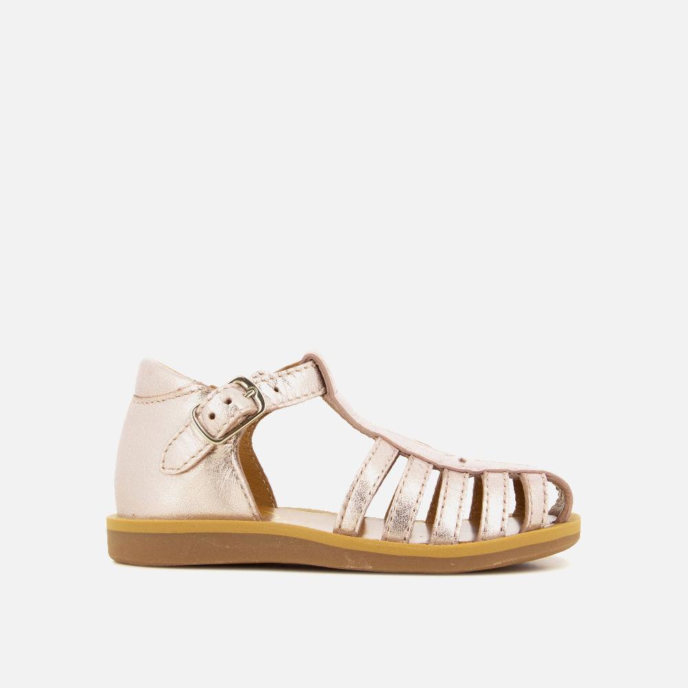 Pom Dapi POPPY PERFO CUIR METALLISE ROSE