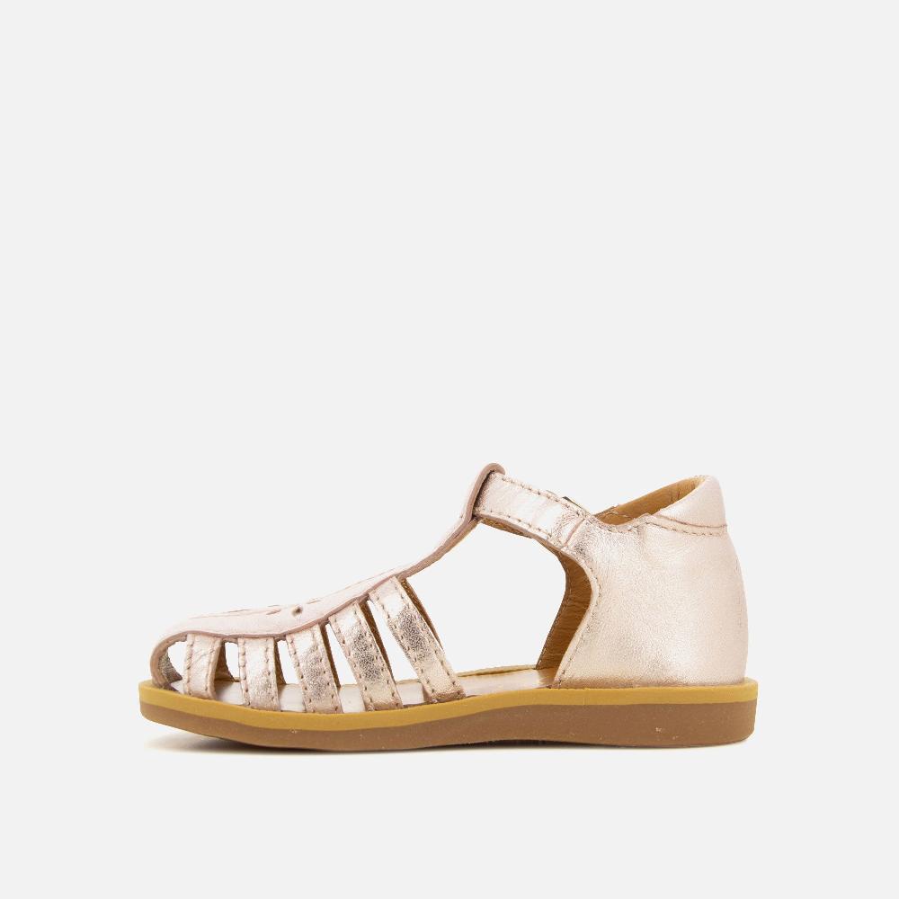 Pom Dapi POPPY PERFO CUIR METALLISE ROSE