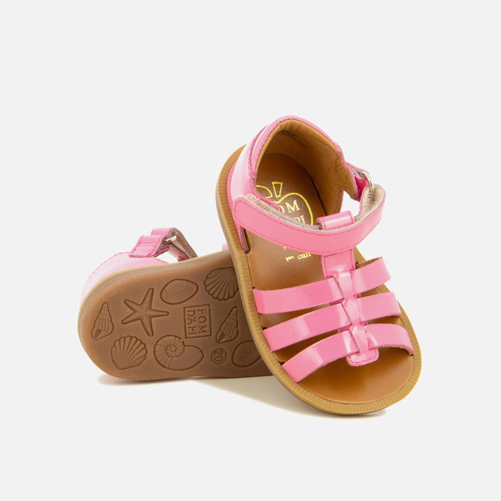 Pom Dapi POPPY STRAP CUIR LISSE ROSE