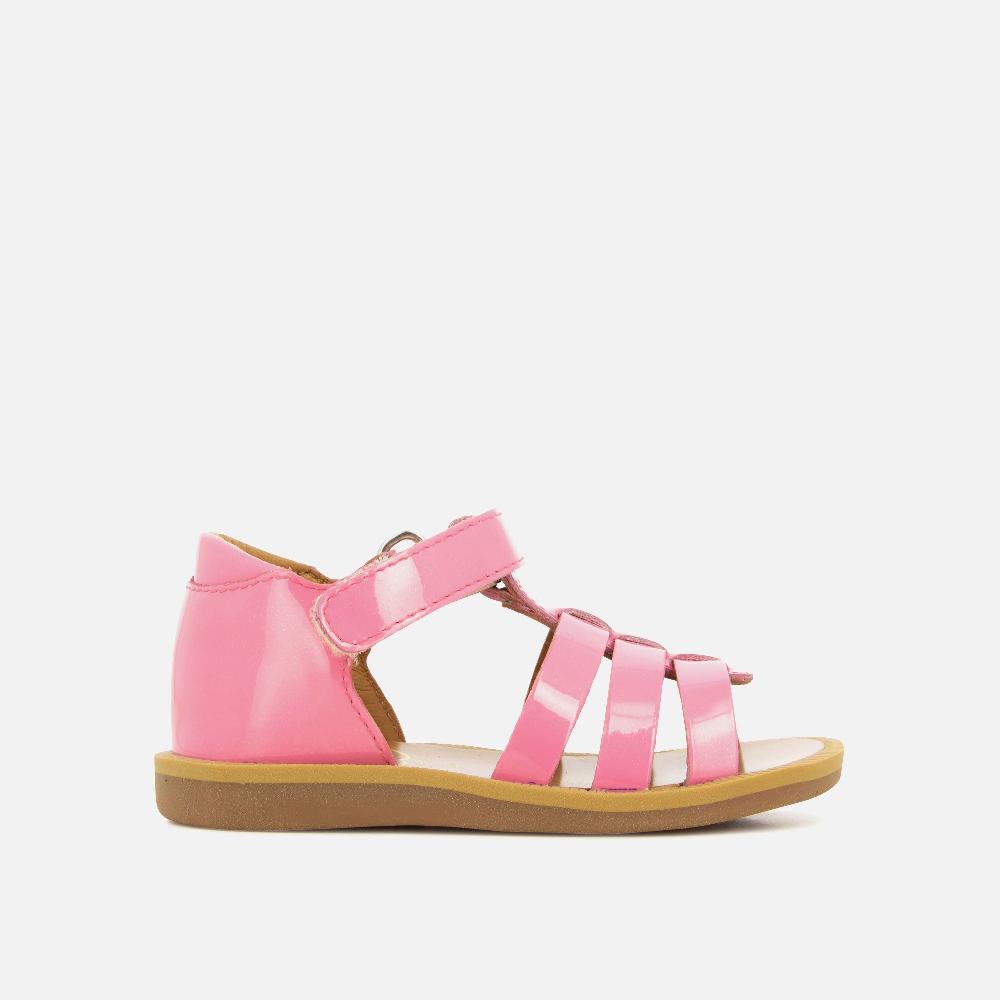 Pom Dapi POPPY STRAP CUIR LISSE ROSE