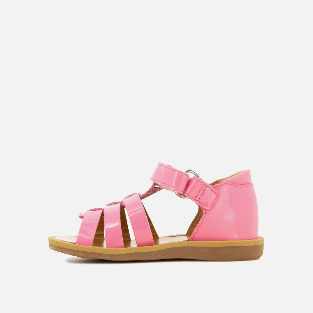Pom Dapi POPPY STRAP CUIR LISSE ROSE