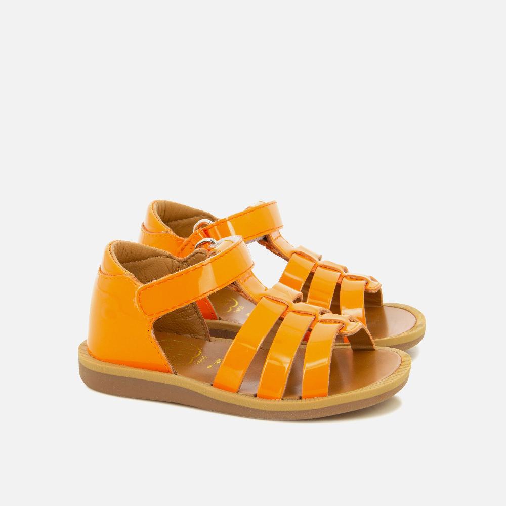 pom dapi POPPY STRAP CUIR LISSE ROUGE