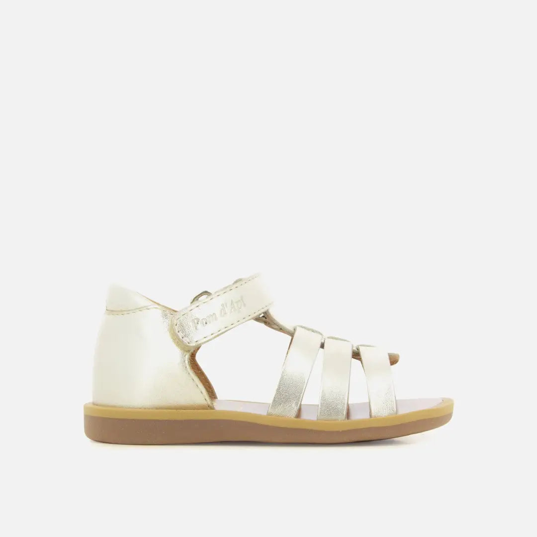 Pom Dapi POPPY STRAP CUIR METALLISE DORÉ