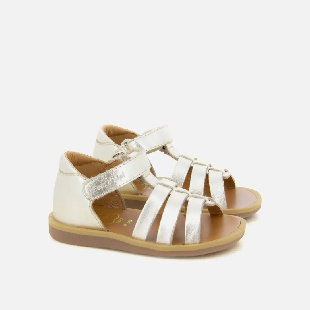 pom dapi POPPY STRAP CUIR METALLISE DORÉ