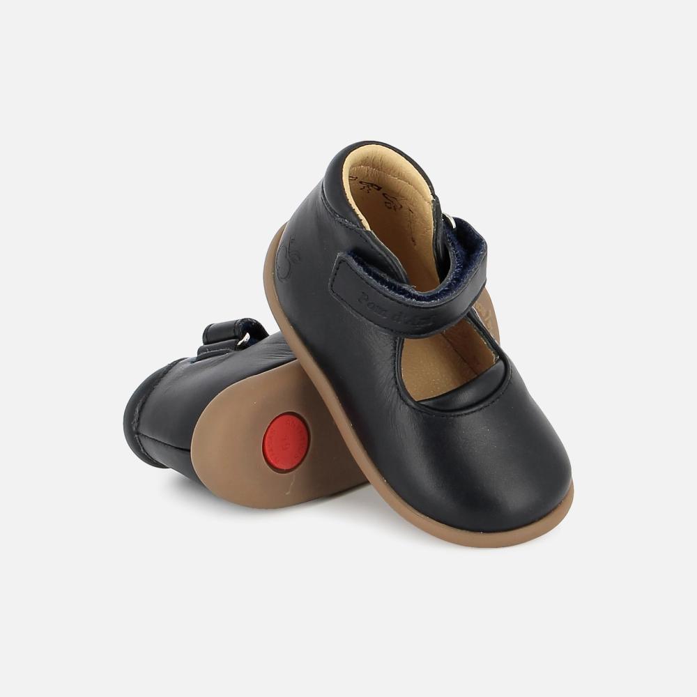 Pom Dapi STAND-UP MARY CUIR LISSE BLEU