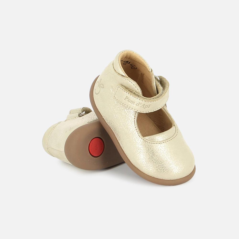 Pom Dapi STAND-UP MARY CUIR METALLISE DORÉ
