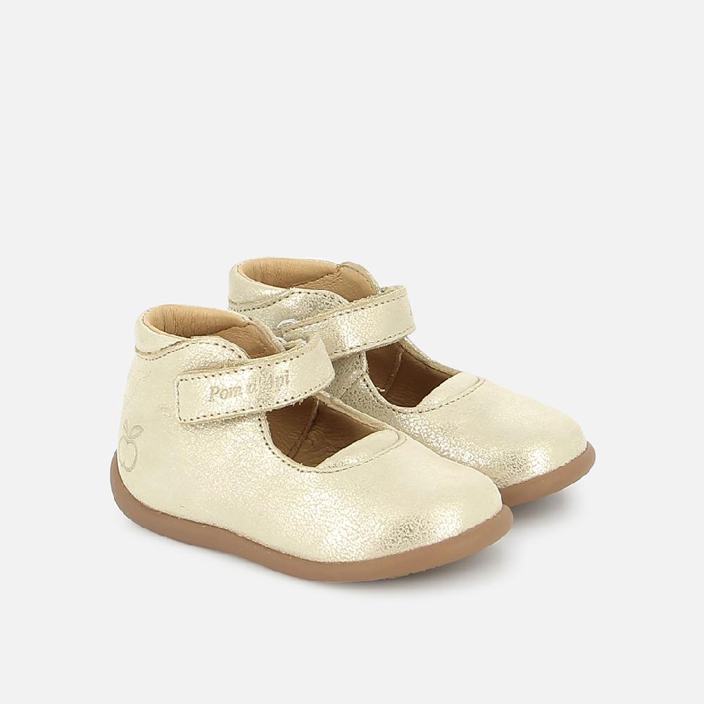 pom dapi STAND-UP MARY CUIR METALLISE DORÉ
