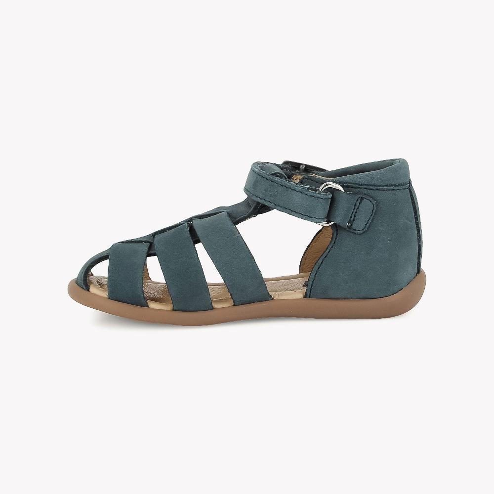 Pom Dapi STAND-UP PAPY CUIR NUBUCK BLEU