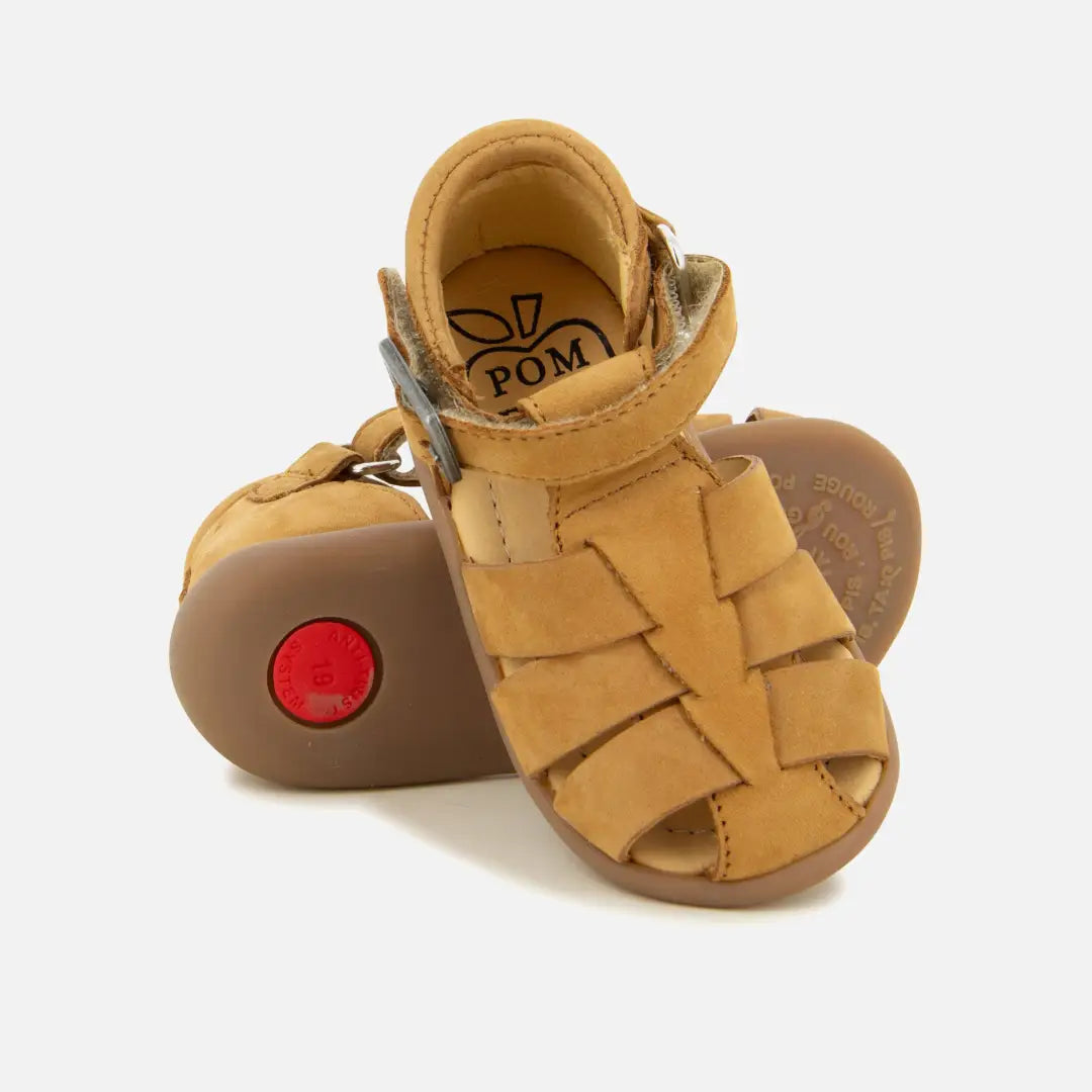 Pom Dapi STAND-UP PAPY CUIR NUBUCK MARRON