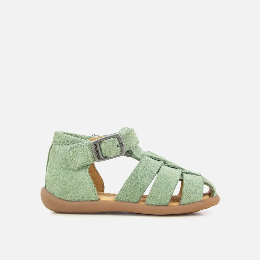 Pom Dapi STAND-UP PAPY CUIR VELOURS VERT