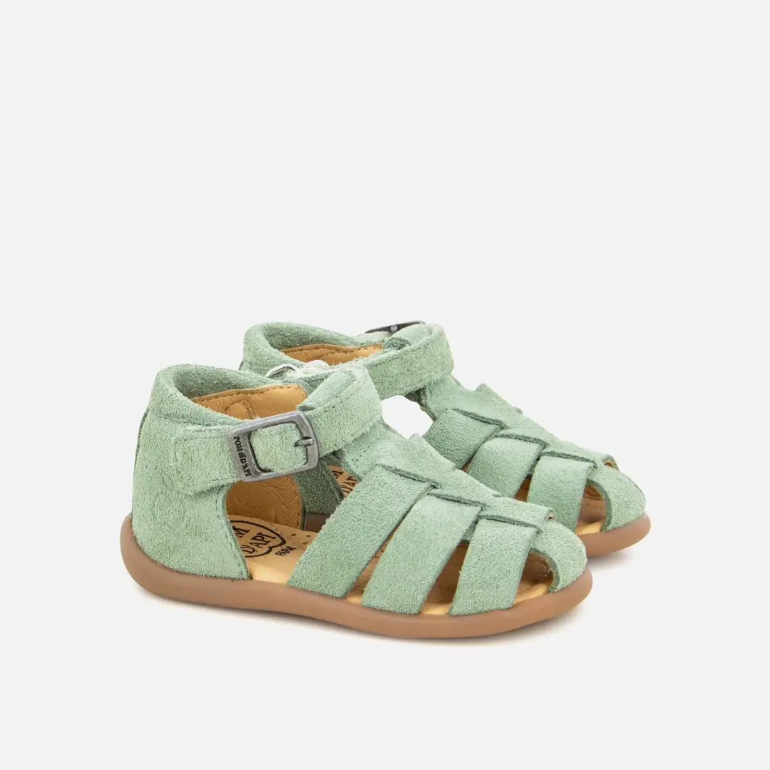 pom dapi STAND-UP PAPY CUIR VELOURS VERT