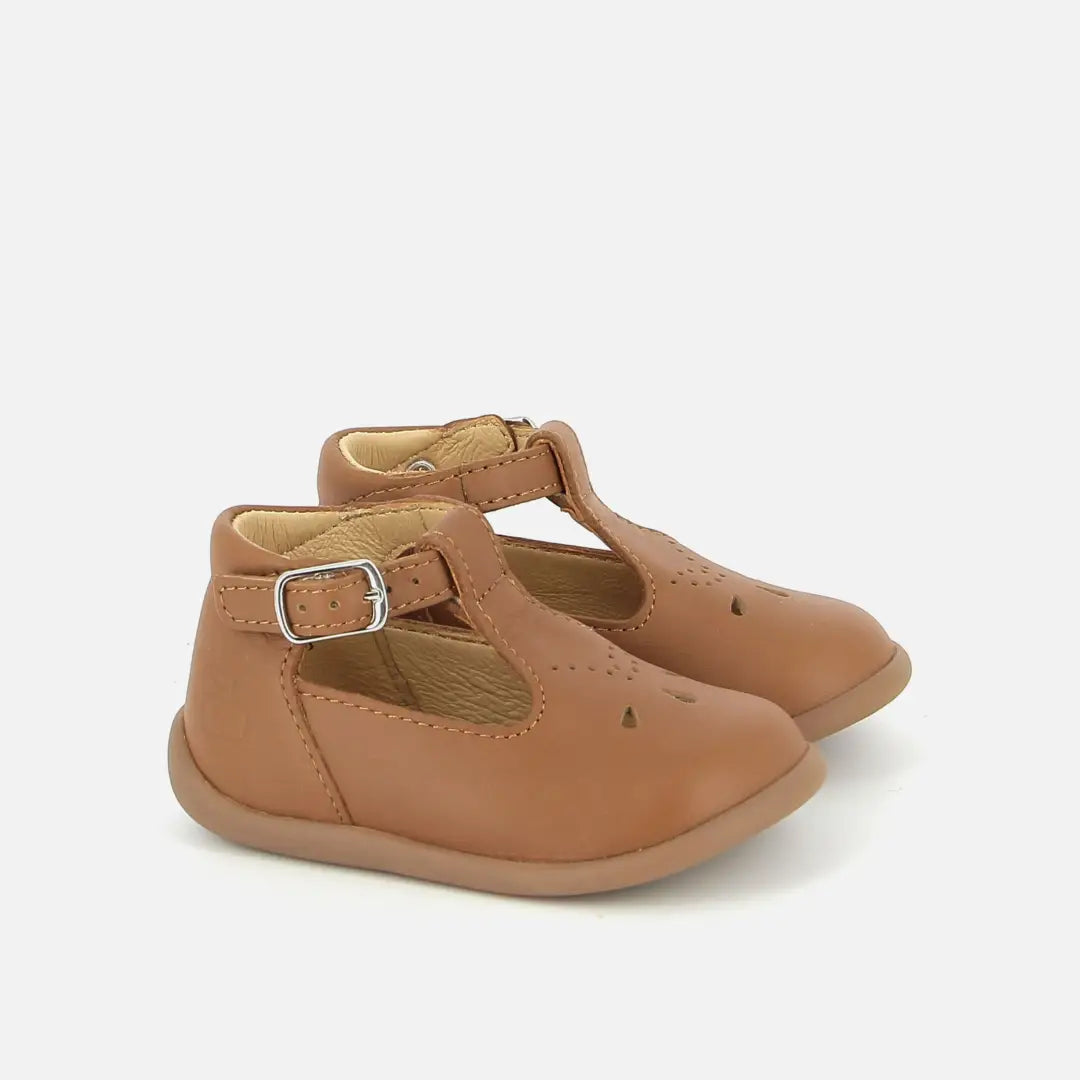 pom dapi STAND-UP SALOME CUIR LISSE MARRON