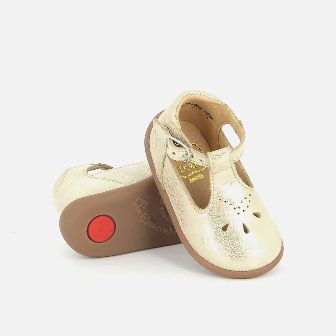 Pom Dapi STAND-UP SALOME CUIR METALLISE DORÉ