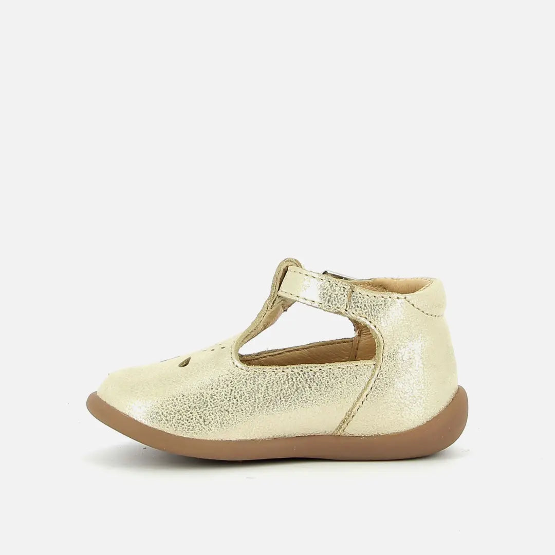 Pom Dapi STAND-UP SALOME CUIR METALLISE DORÉ