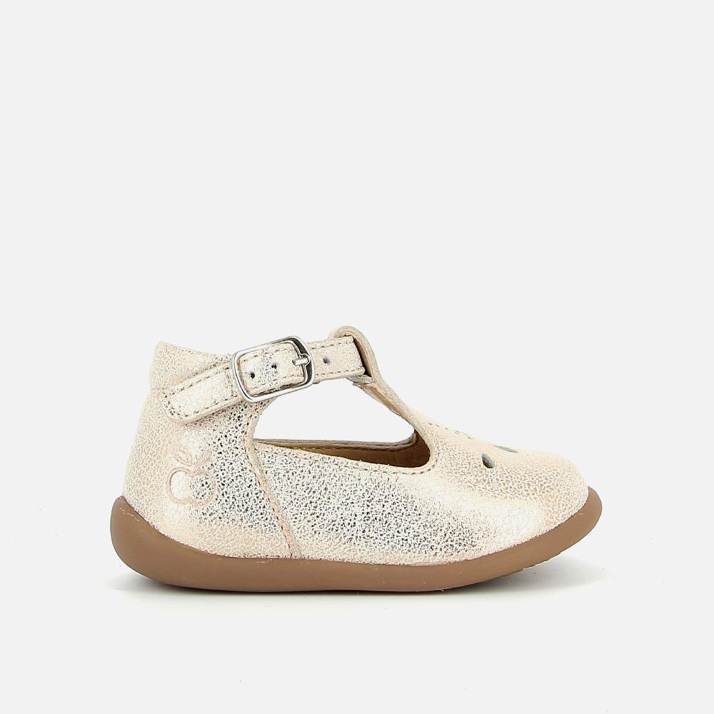 Pom Dapi STAND-UP SALOME CUIR METALLISE ROSE