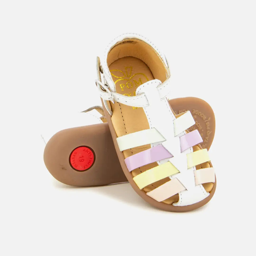 Pom Dapi STAND-UP STRAP CUIR LISSE BLANC